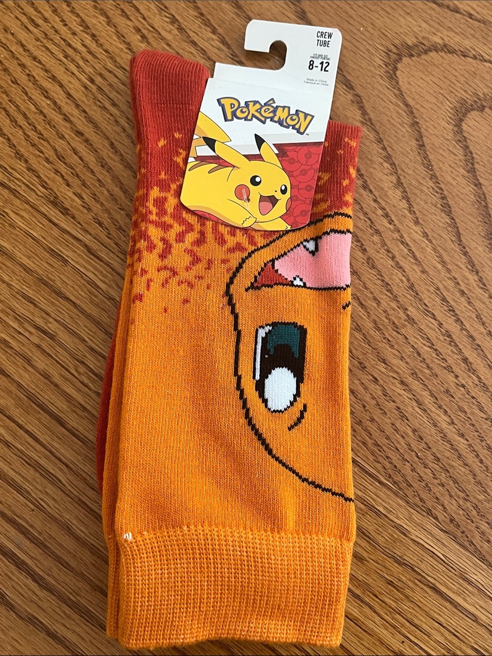 3 for $15 Sale! NEW Pokémon Charmander Orange Crew Socks Men’s Size 8-12